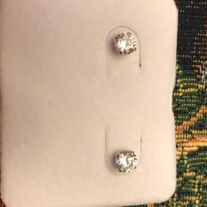 Sterling silver and cz earrings.